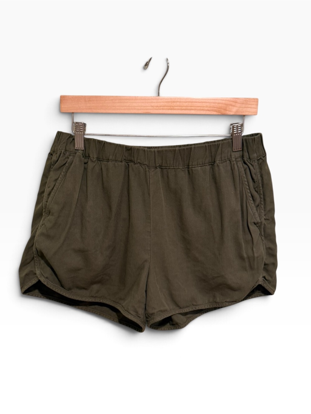 Madewell Olive Drawstring Athletic Shorts